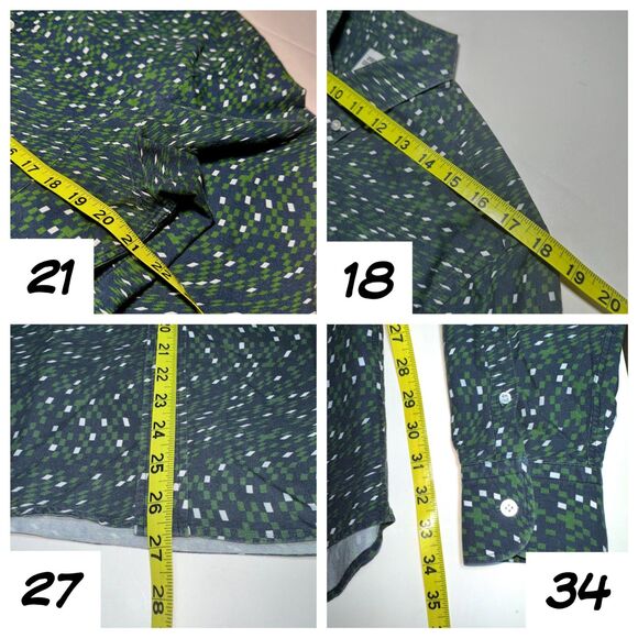 Opening Ceremony Men's Button Down Casual Shirt Geometric Pattern AOP Size Large - Picture 6 of 7